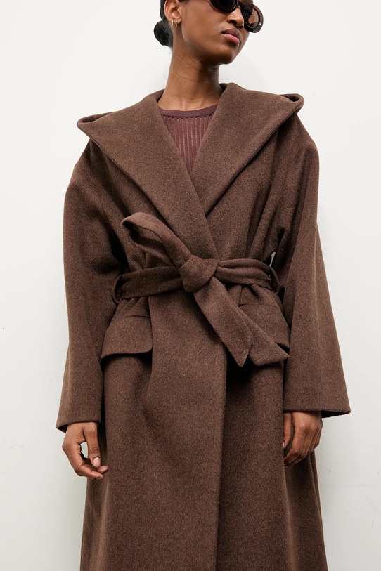 Μάλλινο παλτό Answear.LAB καφέ WA25.KPD004