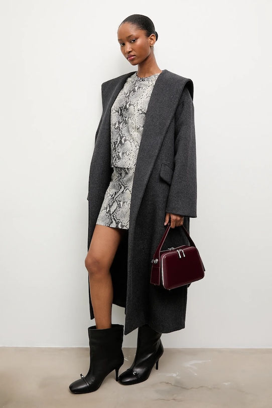 Answear.LAB palton de lana cu captuseala negru WA25.KPD004