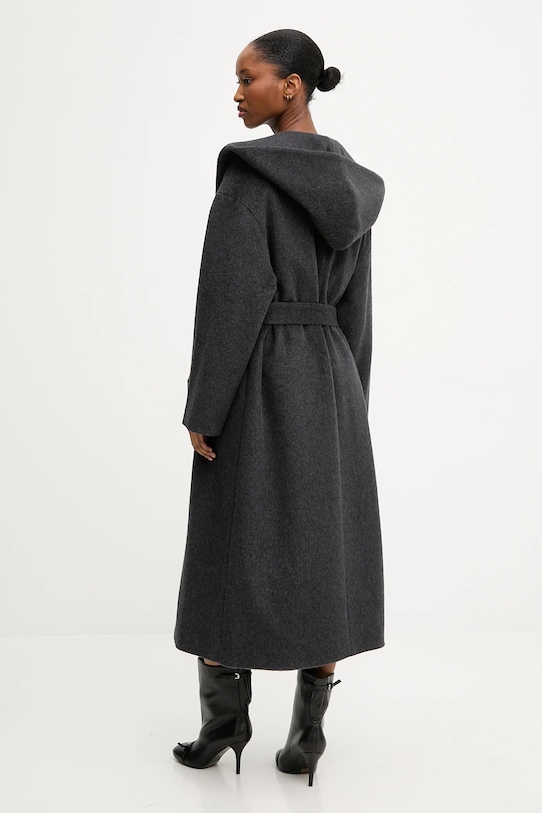Îmbrăcăminte Answear.LAB palton de lana WA25.KPD004 negru