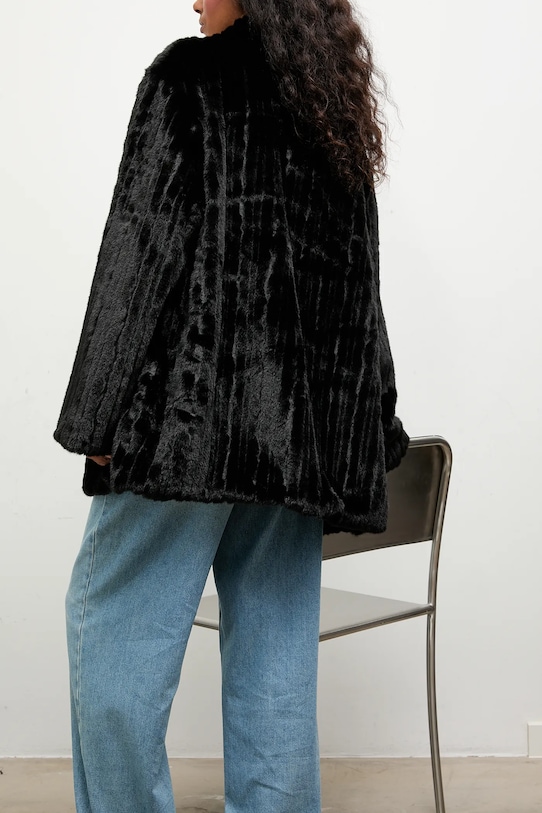 Answear.LAB płaszcz czarny WA25-KPD007