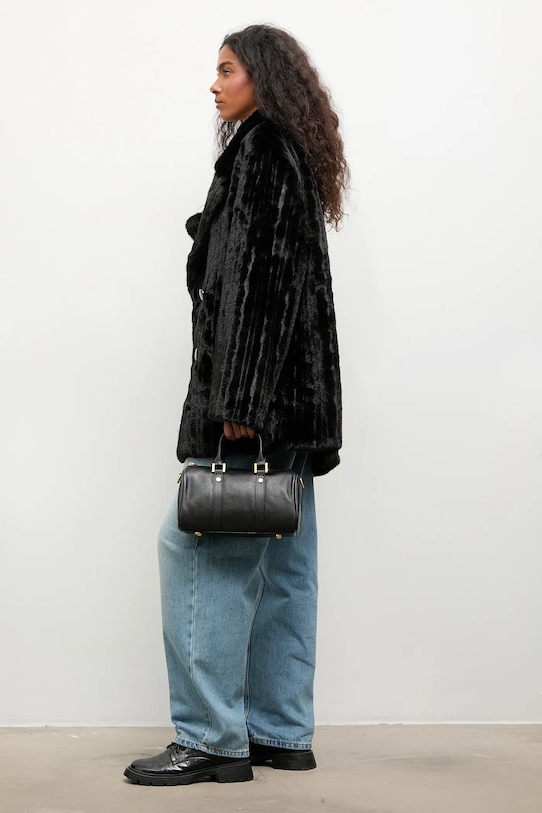 Answear.LAB płaszcz WA25-KPD007 czarny