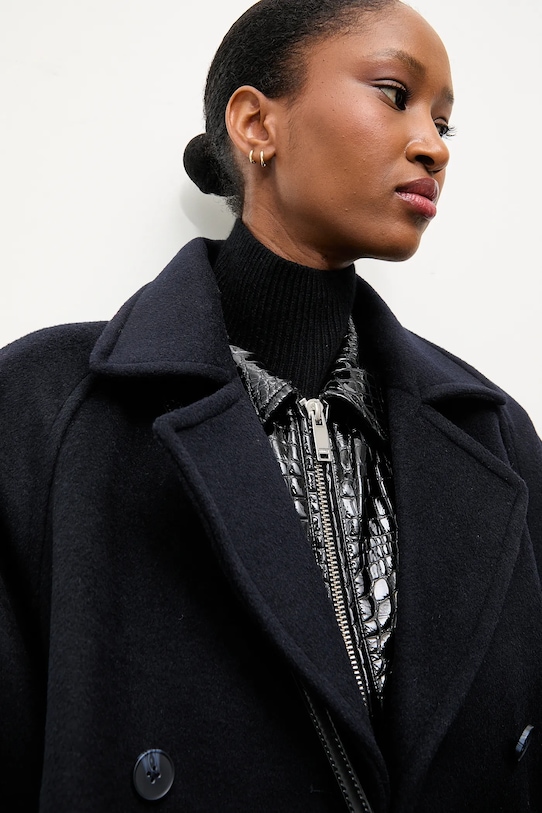 Answear.LAB płaszcz wełniany WA25-KPD010