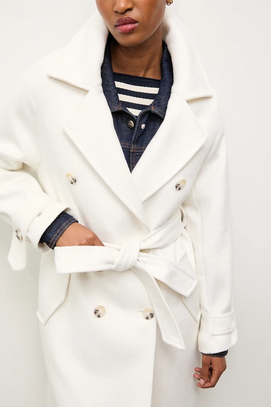 Вовняне пальто Answear.LAB білий WA25-KPD013