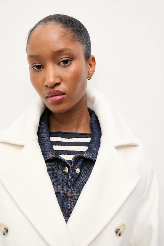 Вовняне пальто Answear.LAB WA25-KPD013 білий