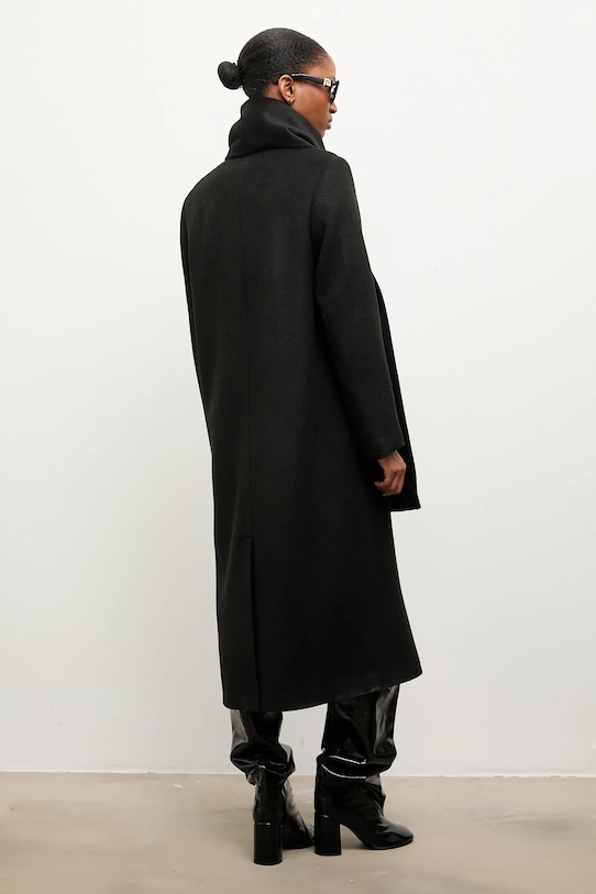 Шерстяное пальто Answear.LAB чёрный WA25-KPD014