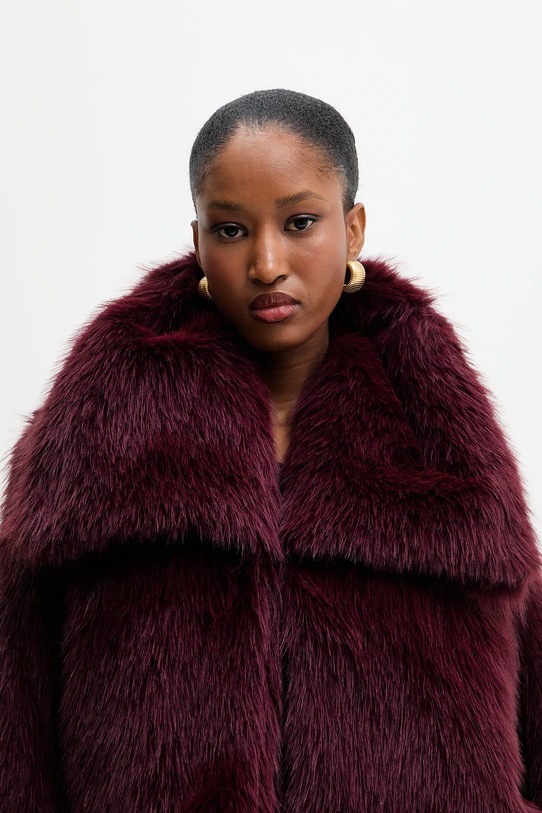 Answear.LAB płaszcz bordowy SNG.150.TMS