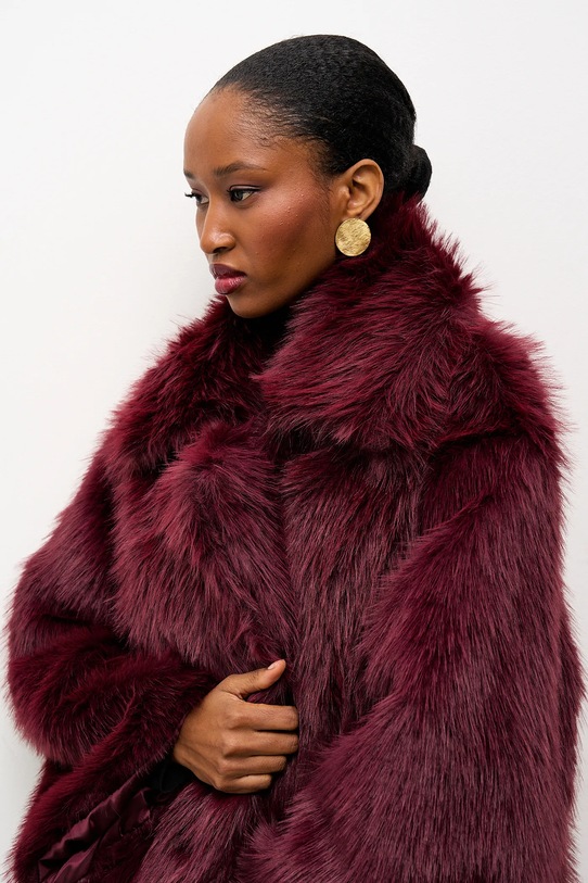 Answear.LAB płaszcz bordowy SNG.151.TMS