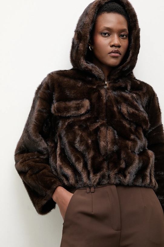 Answear.LAB kurtka PK260GC.iak brązowy WA25