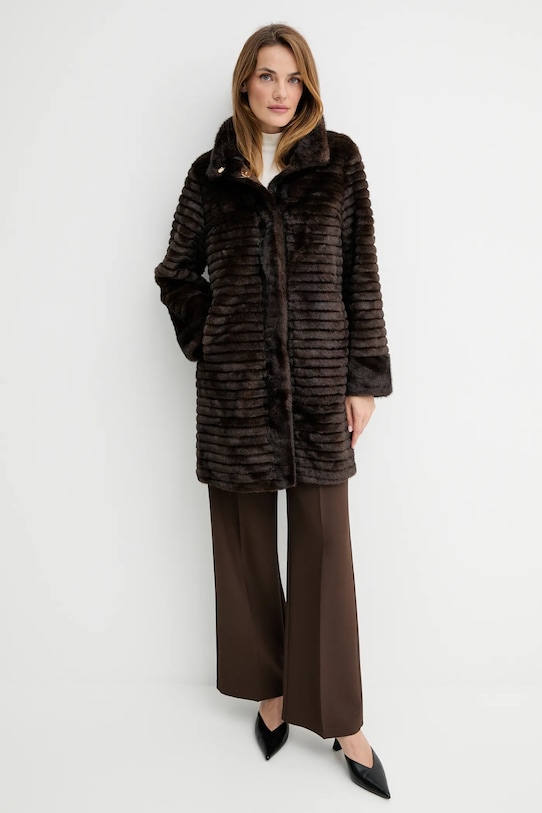 Answear.LAB płaszcz bez kaptura brązowy BR005CP.iak