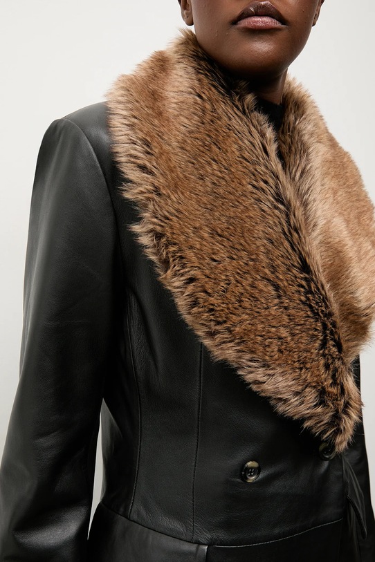 Answear.LAB płaszcz skórzany WA25-KPD033