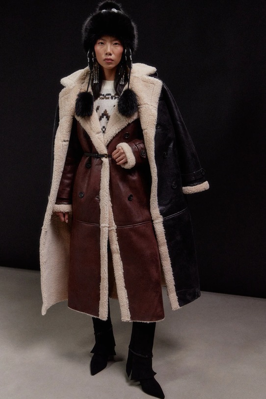 Answear.LAB płaszcz bez kaptura brązowy 8621.fh