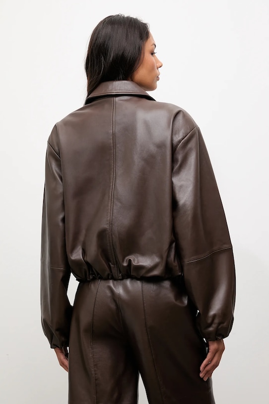 Odzież Answear.LAB kurtka skórzana WA25-KPD109 brązowy