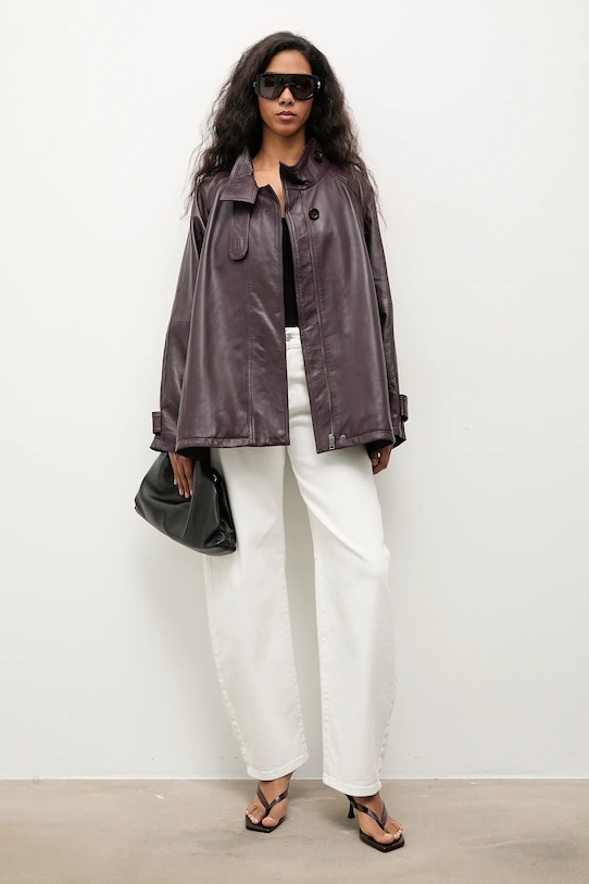 Answear.LAB giacca in pelle WA25-KPD110 granata WA25