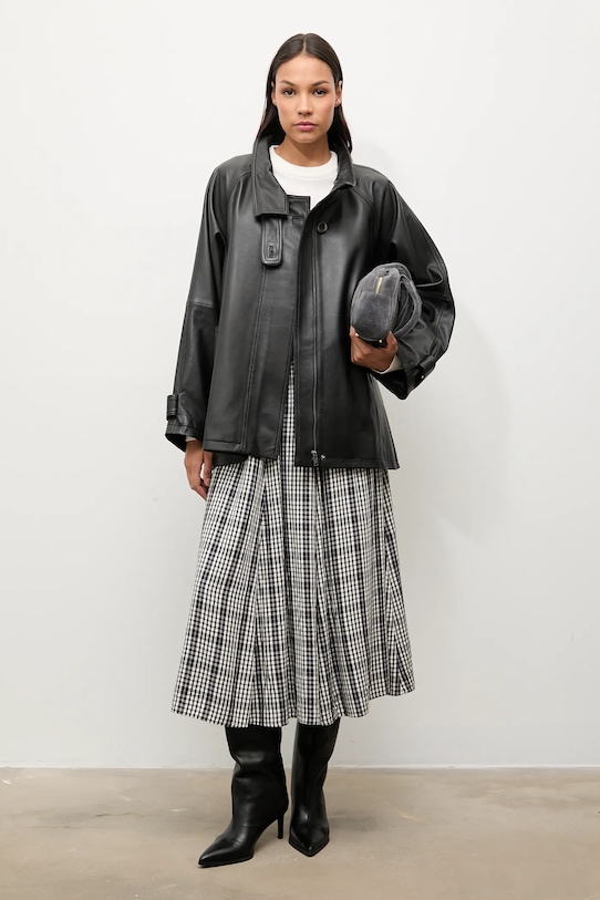 Шкіряна куртка Answear.LAB WA25-KPD110 чорний WA25