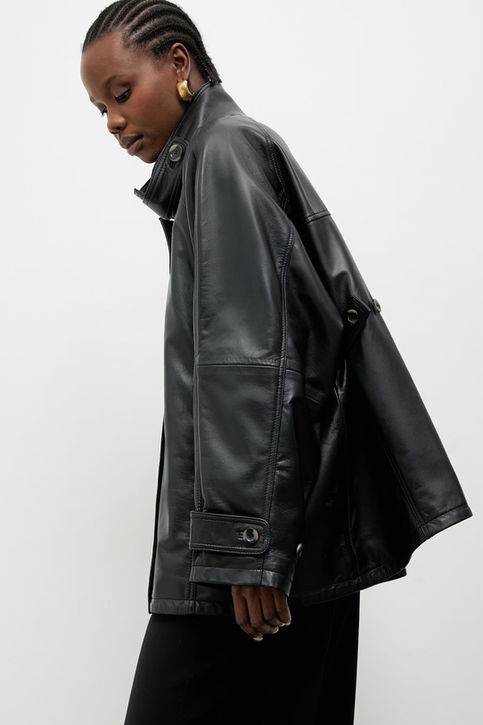 Answear.LAB giacca di mezza stagione da donna in pelle MELIA nero