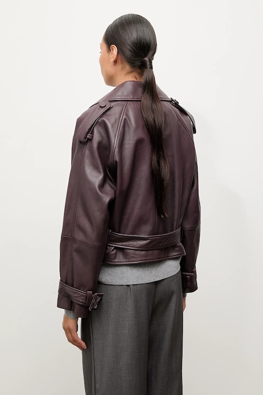 Одяг Шкіряна куртка Answear.LAB WA25-KPD111 бордо