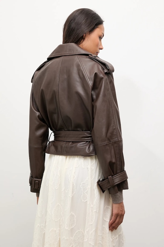 Одяг Шкіряна куртка Answear.LAB WA25-KPD111 коричневий