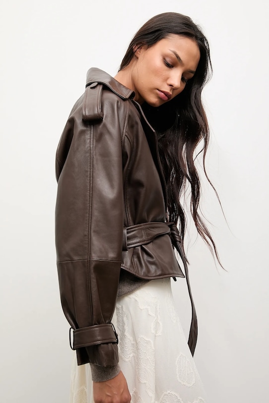 Шкіряна куртка Answear.LAB коричневий WA25-KPD111