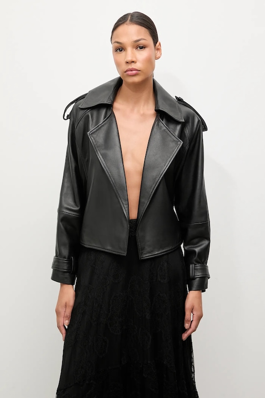 Шкіряна куртка Answear.LAB WA25-KPD111 чорний