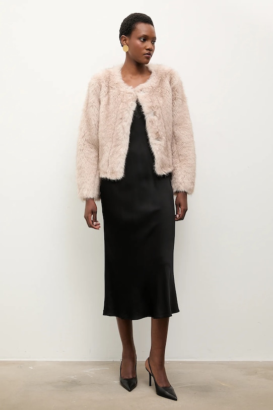 Answear.LAB kurtka WA25-KUD000 beżowy WA25