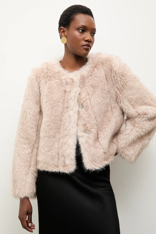 Answear.LAB kurtka beżowy WA25-KUD000