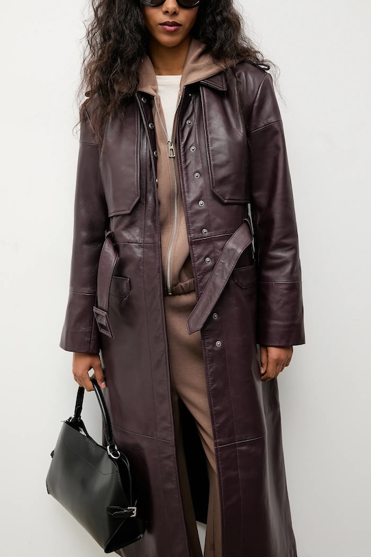 Kožený trenčkot Answear.LAB WA25-KUD031