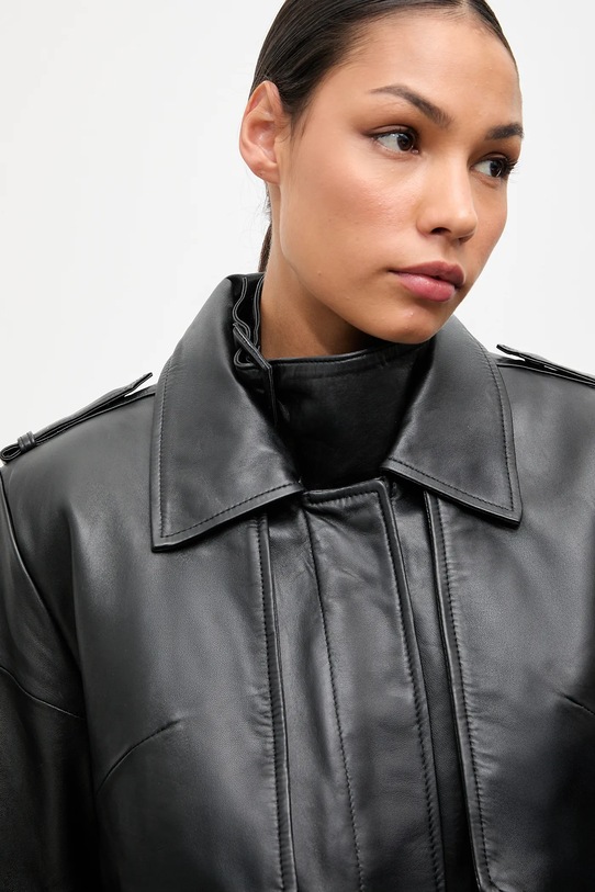 Шкіряний тренч Answear.LAB WA25-KUD031 чорний