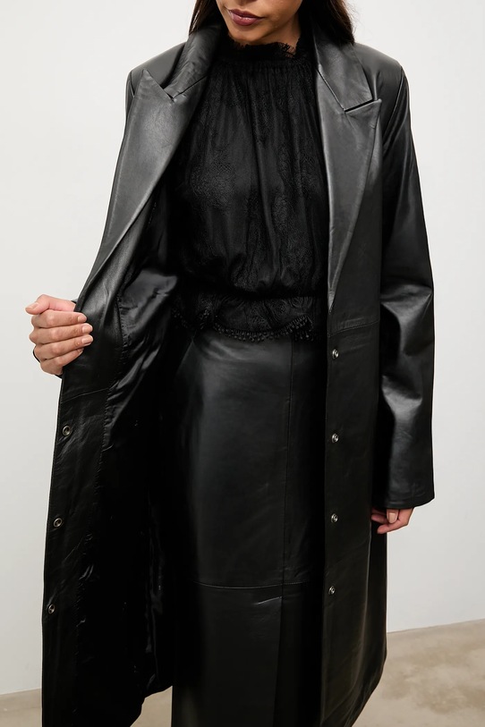 Answear.LAB płaszcz skórzany WA25-KUD032