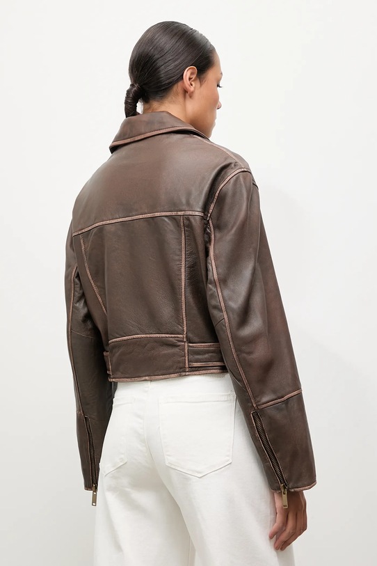 Îmbrăcăminte Answear.LAB geaca ramones de piele WA25-KUD034 maro