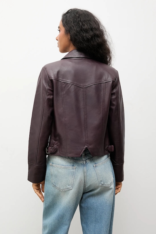 Oblečení Kožený křivák Answear.LAB WA25-KUD036 burgundské