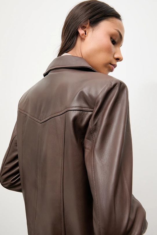 Îmbrăcăminte Answear.LAB geaca ramones de piele WA25-KUD036 maro