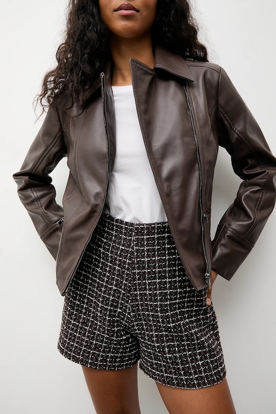 Δερμάτινo jacket Answear.LAB καφέ WA25-KUD036