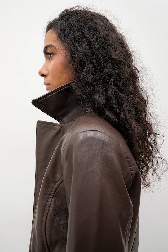 Δερμάτινo jacket Answear.LAB WA25-KUD036 καφέ