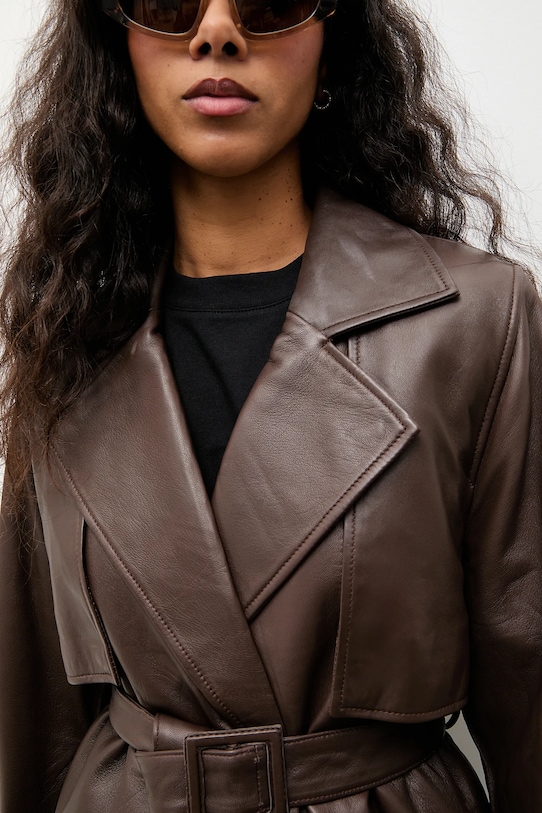 Δερμάτινο μπουφάν Answear.LAB WA25-KUD037 καφέ