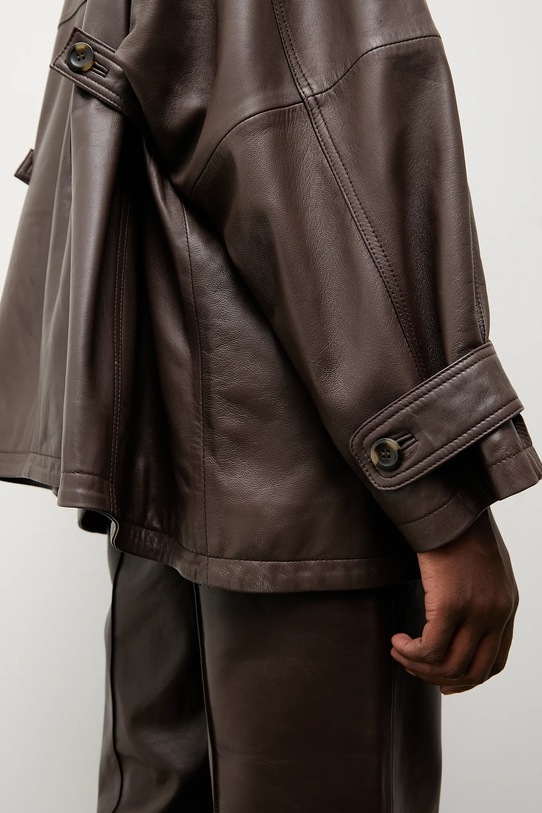 Answear.LAB kurtka skórzana WA2CHOCO brązowy
