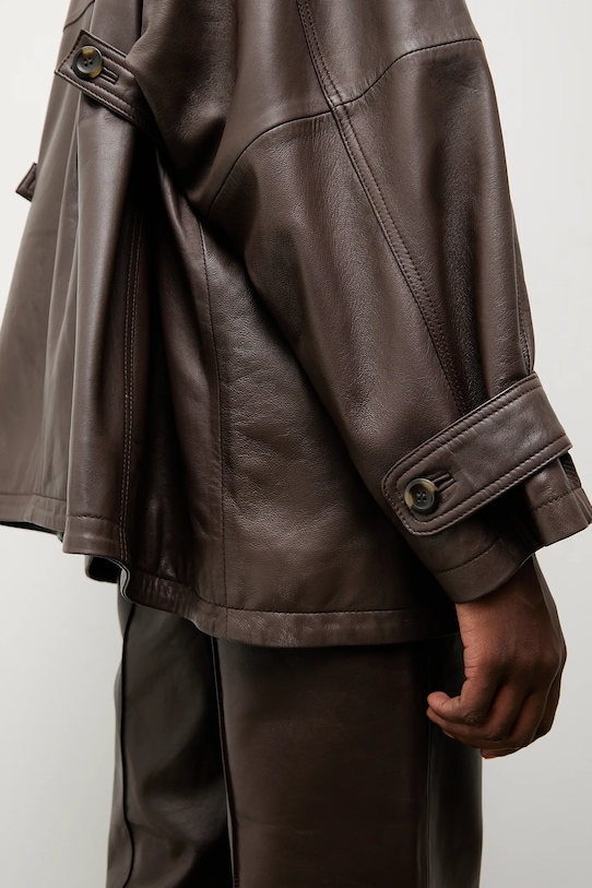 Answear.LAB kurtka skórzana WA2CHOCO brązowy