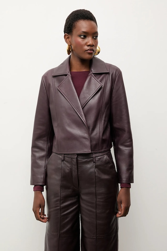 Δερμάτινo jacket Answear.LAB WA25-KUD055 μπορντό WS26