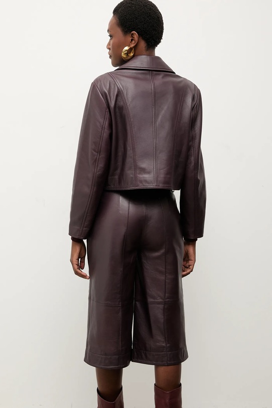 Odzież Answear.LAB ramoneska skórzana WA25-KUD055 bordowy