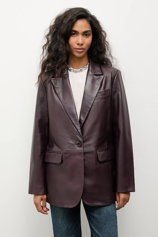 Answear.LAB sacou de piele burgundia WA25-MKD010