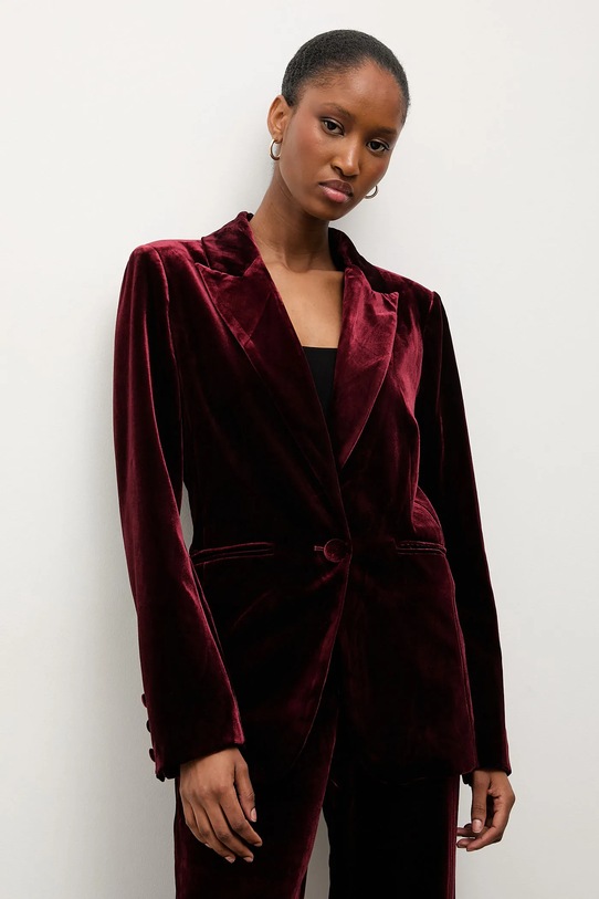 Answear.LAB marynarka welurowa bordowy 3079