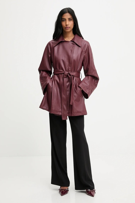 Bunda Answear.LAB B9666.ILK burgundské WA25