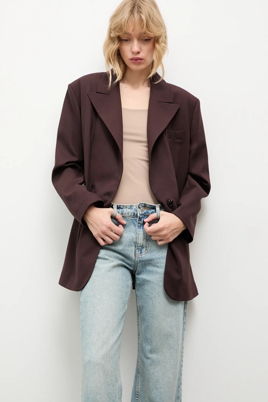 Σακάκι Answear.LAB ύφασμα μπορντό CK0819.TOS