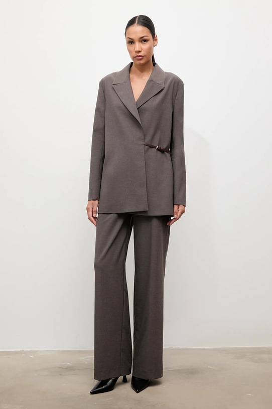 Answear.LAB marynarka tkanina brązowy TA0512.TOS