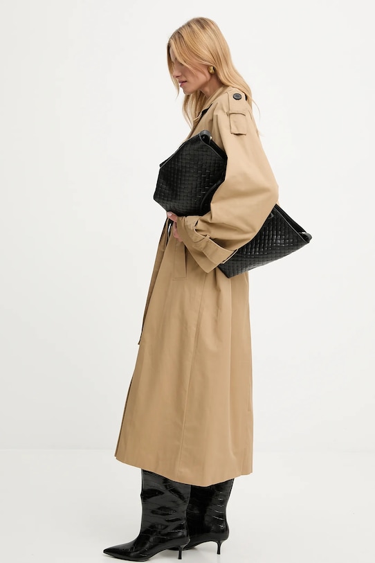 Βαμβακερό παλτό Answear.LAB 5131.iak καφέ WA25