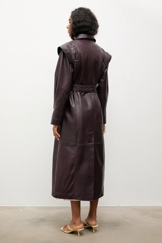 Oblečení Kožený kabát Answear.LAB WA25-MKD045 burgundské