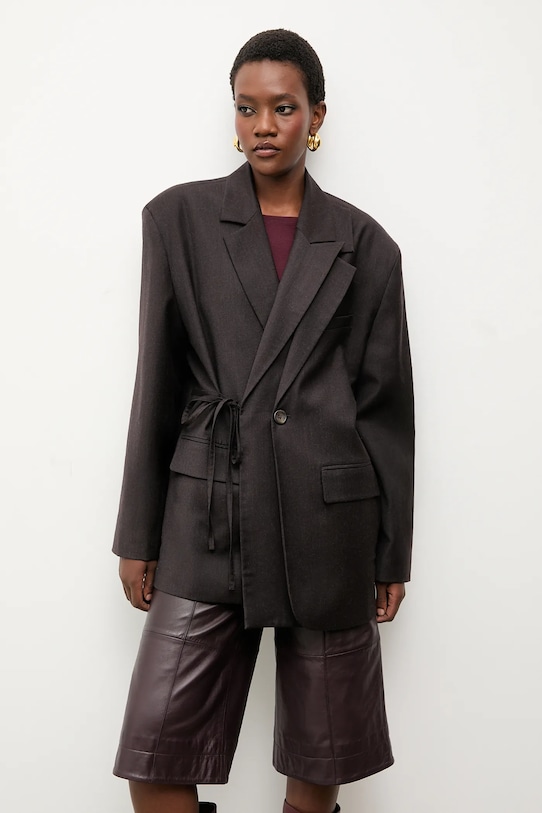 Bonded by Answear.LAB & LOBOS μάλλινο σακάκι lab2.tos καφέ WS26