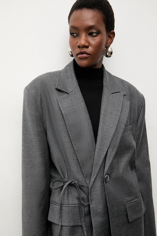 Answear.LAB marynarka z domieszką wełny szary lab2.tos