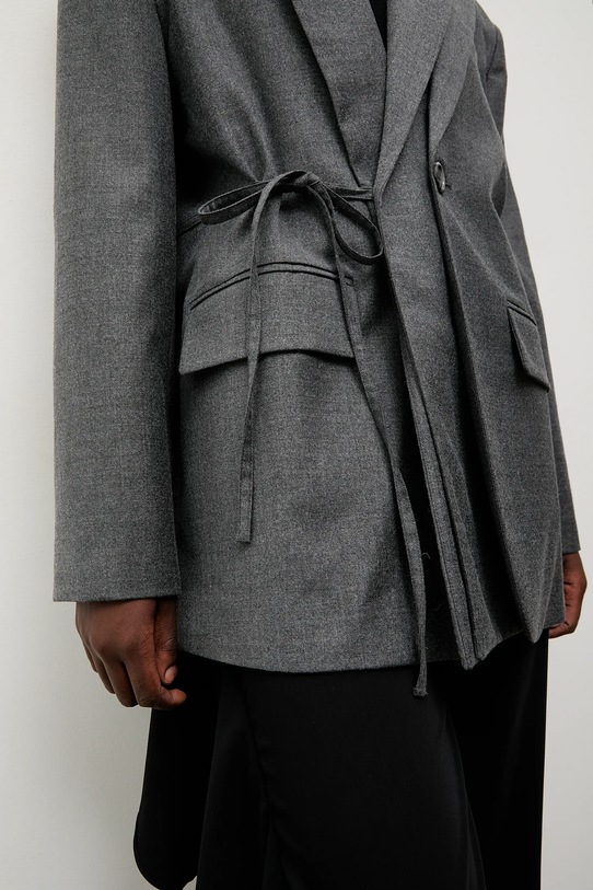 Answear.LAB marynarka z domieszką wełny lab2.tos szary