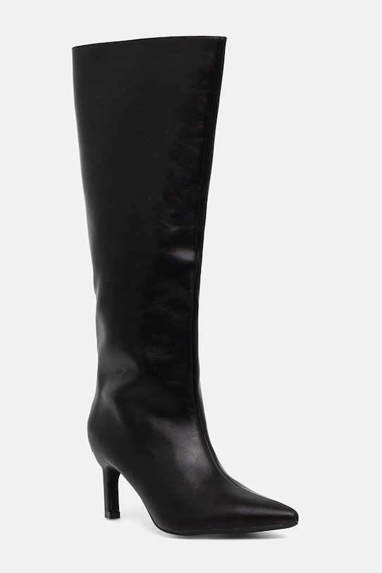 Čizme Answear.LAB imitacija zrnate kože crna BENZ 1