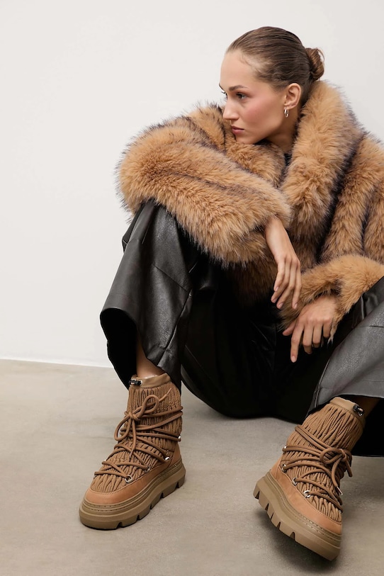 Answear.LAB śniegowce tekstylny beżowy WA25-OBD016